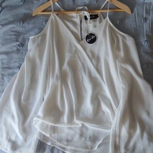 White Crossed Blouse